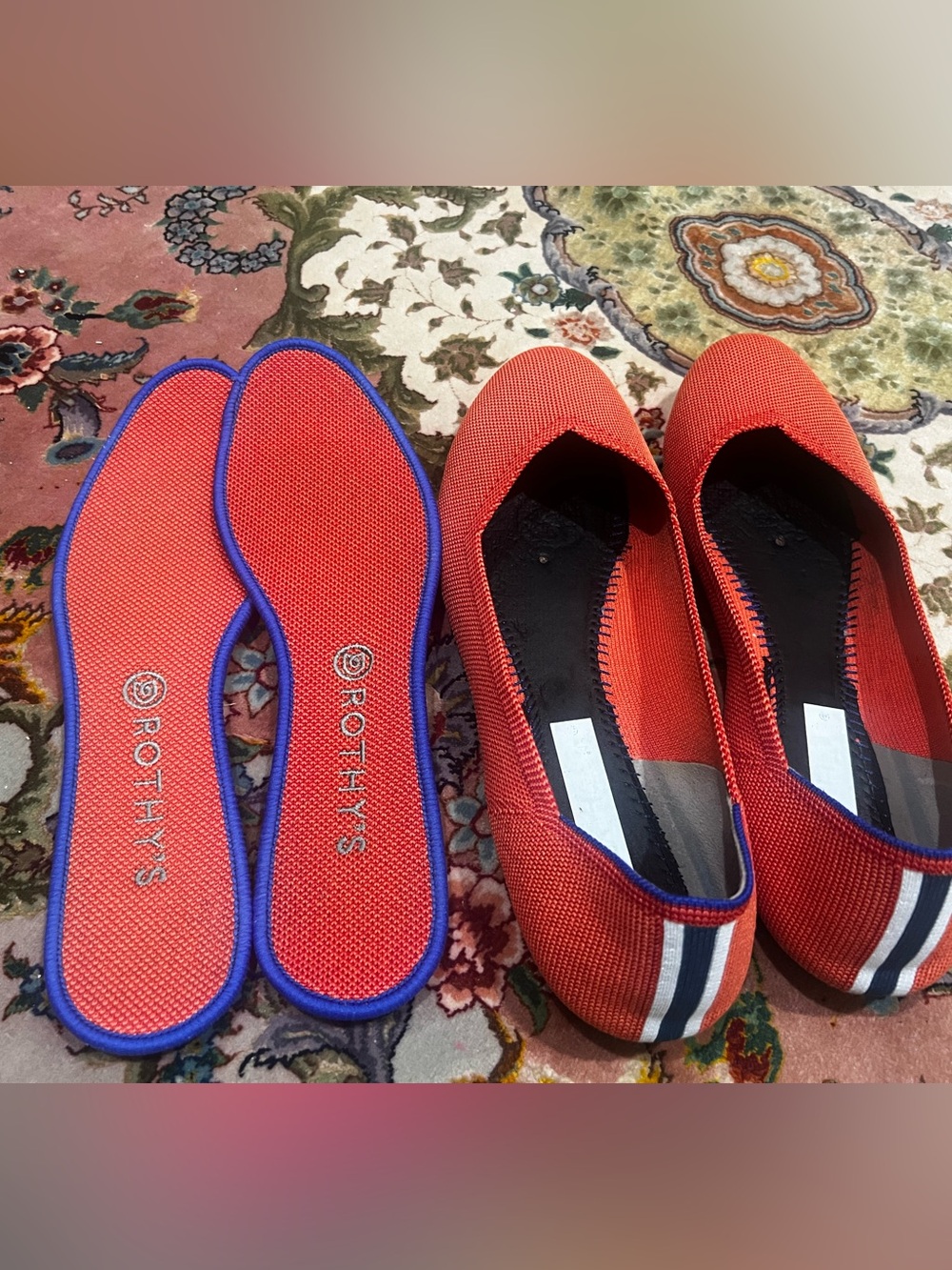 Rothy’s RARE PERSIMMON Ballet Flats 12 - ASTROS! Discontinued color! - Picture 6 of 7